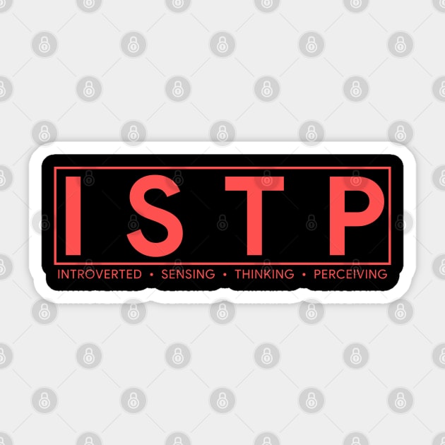 ISTP Personality (Modern Style) Sticker by personalitysecret